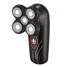 4D Electric Shavers Razor IPX7 Waterproof Wet & Dry 5 Floating Head Rotary Shavers Rechargeable Beard Trimmer Shaving Razor For Men (Option: Black)